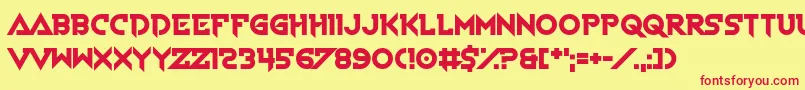 VoiceInMyHead Font – Red Fonts on Yellow Background