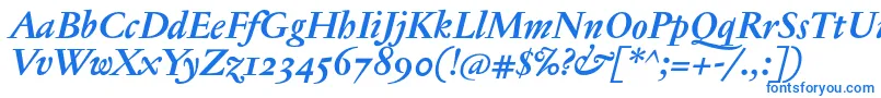 JannontextmedosfBolditalic Font – Blue Fonts on White Background