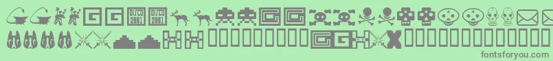 Toybox ffy Font – Gray Fonts on Green Background
