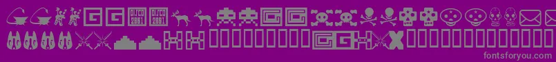 Toybox ffy Font – Gray Fonts on Purple Background