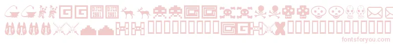 フォントToybox ffy – 白い背景にピンクのフォント