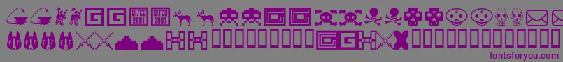 Шрифт Toybox ffy – фиолетовые шрифты на сером фоне