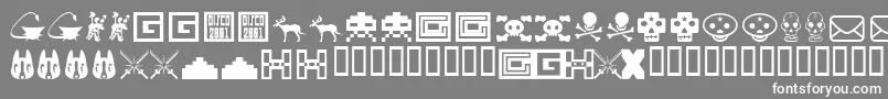 Toybox ffy Font – White Fonts on Gray Background