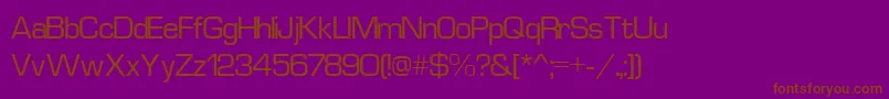 Шрифт EurostyleNormal – коричневые шрифты на фиолетовом фоне