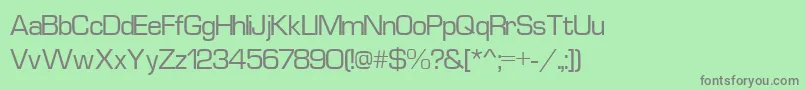 EurostyleNormal-fontti – harmaat kirjasimet vihreällä taustalla