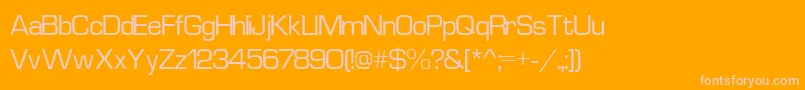 EurostyleNormal Font – Pink Fonts on Orange Background