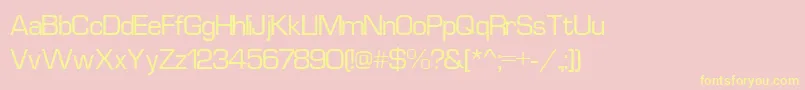 EurostyleNormal-Schriftart – Gelbe Schriften auf rosa Hintergrund