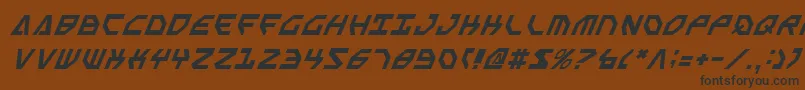 フォントSscriptv2i – 黒い文字が茶色の背景にあります