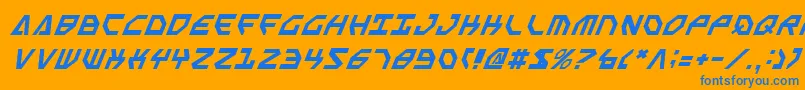 Sscriptv2i Font – Blue Fonts on Orange Background