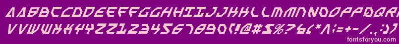 フォントSscriptv2i – 紫の背景にピンクのフォント