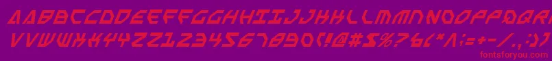 Police Sscriptv2i – polices rouges sur fond violet