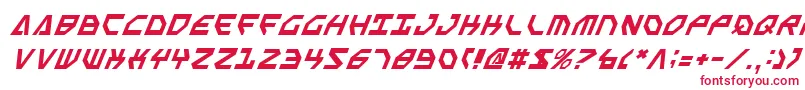 フォントSscriptv2i – 白い背景に赤い文字