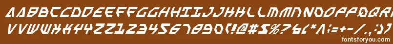 フォントSscriptv2i – 茶色の背景に白い文字