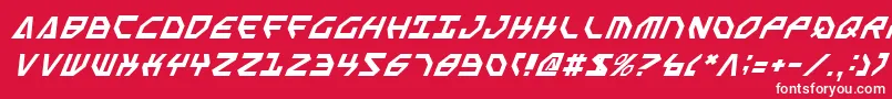 Sscriptv2i-Schriftart – Weiße Schriften auf rotem Hintergrund