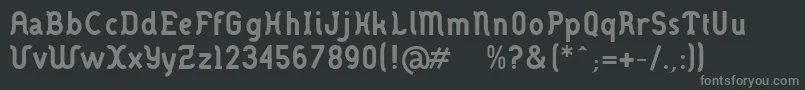 Danoisebold Font – Gray Fonts on Black Background