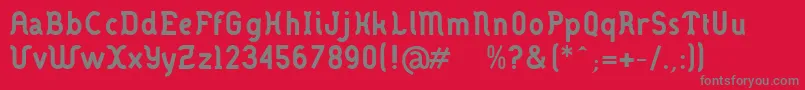 Danoisebold-Schriftart – Graue Schriften auf rotem Hintergrund
