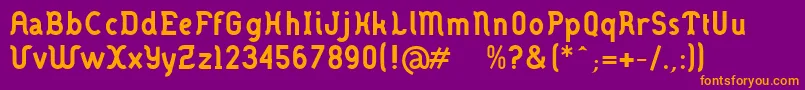 Danoisebold Font – Orange Fonts on Purple Background