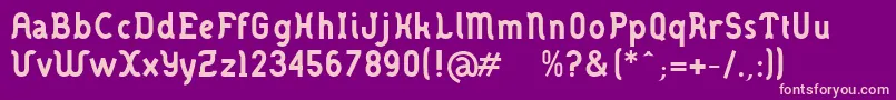 Danoisebold Font – Pink Fonts on Purple Background