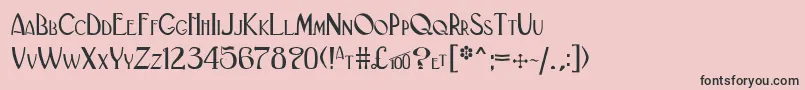 フォントBlack ffy – ピンクの背景に黒い文字