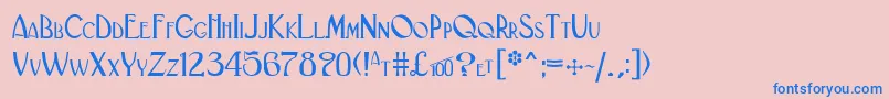 Black ffy Font – Blue Fonts on Pink Background