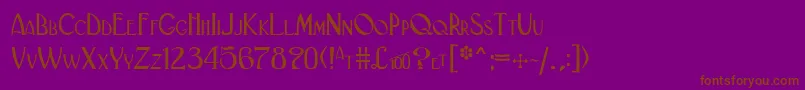 Black ffy Font – Brown Fonts on Purple Background