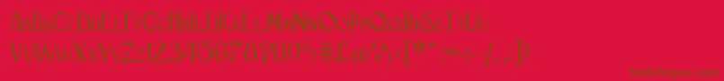 フォントBlack ffy – 赤い背景に茶色の文字