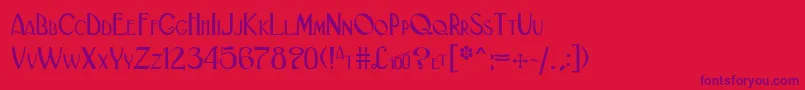 Black ffy Font – Purple Fonts on Red Background