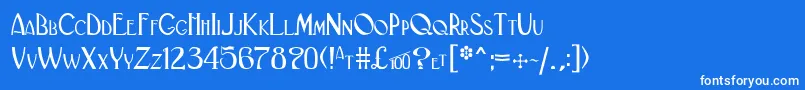 Black ffy Font – White Fonts on Blue Background