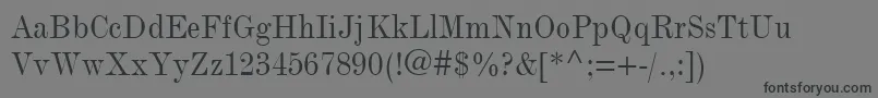 ModernmtCondensed Font – Black Fonts on Gray Background