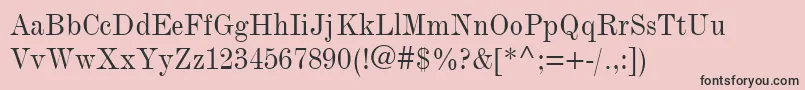 フォントModernmtCondensed – ピンクの背景に黒い文字