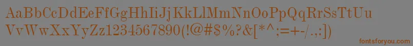 ModernmtCondensed Font – Brown Fonts on Gray Background