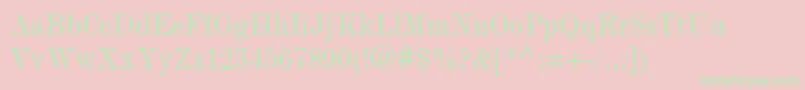 ModernmtCondensed Font – Green Fonts on Pink Background