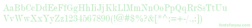 ModernmtCondensed Font – Green Fonts on White Background