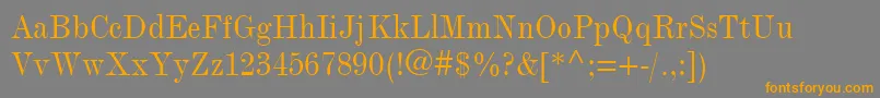 ModernmtCondensed Font – Orange Fonts on Gray Background