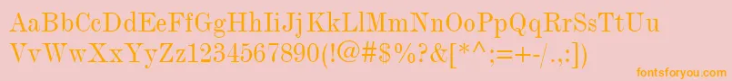 ModernmtCondensed Font – Orange Fonts on Pink Background