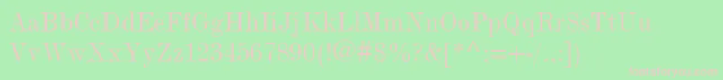 ModernmtCondensed Font – Pink Fonts on Green Background