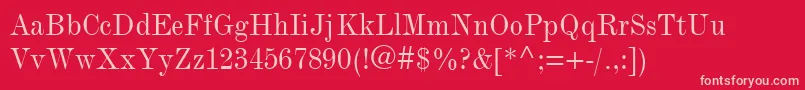 fuente ModernmtCondensed – Fuentes Rosadas Sobre Fondo Rojo