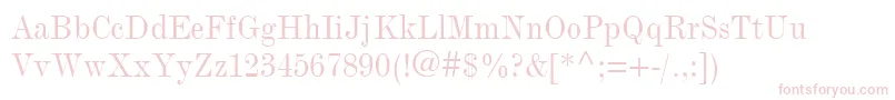 ModernmtCondensed-Schriftart – Rosa Schriften auf weißem Hintergrund