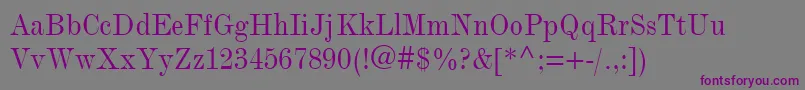 ModernmtCondensed Font – Purple Fonts on Gray Background