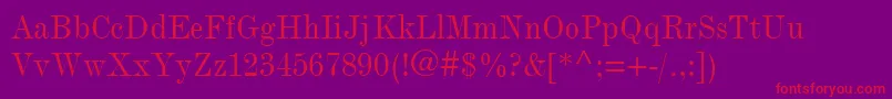 fuente ModernmtCondensed – Fuentes Rojas Sobre Fondo Morado