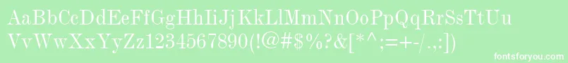 ModernmtCondensed Font – White Fonts on Green Background
