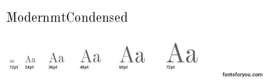 Размеры шрифта ModernmtCondensed
