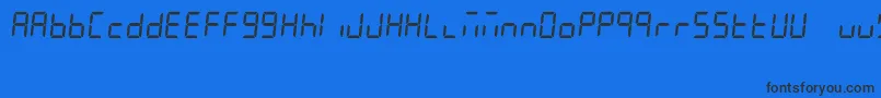 7Segment Font – Black Fonts on Blue Background