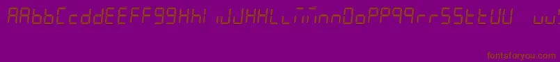 Шрифт 7Segment – коричневые шрифты на фиолетовом фоне