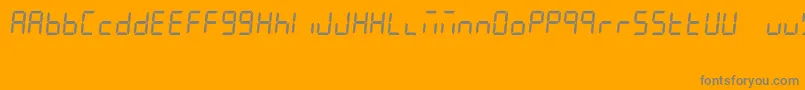 7Segment Font – Gray Fonts on Orange Background