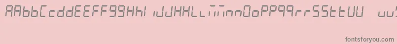 7Segment Font – Gray Fonts on Pink Background