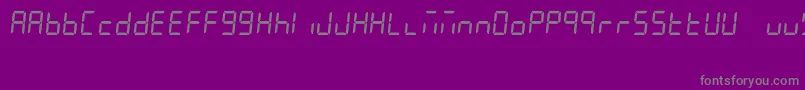 フォント7Segment – 紫の背景に灰色の文字
