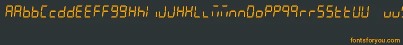 Шрифт 7Segment – оранжевые шрифты на чёрном фоне
