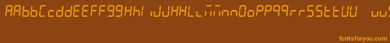 7Segment Font – Orange Fonts on Brown Background
