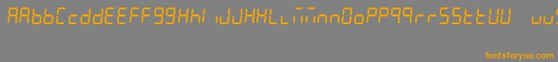 7Segment Font – Orange Fonts on Gray Background
